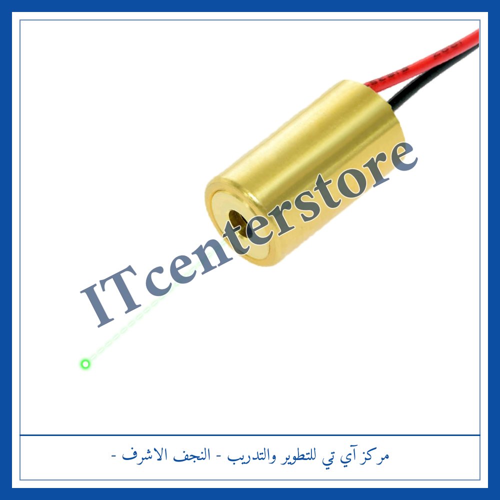 Laser Head Module 532nm Diameter 12mm Green Dot Power 20mw Voltage 3-3.3V