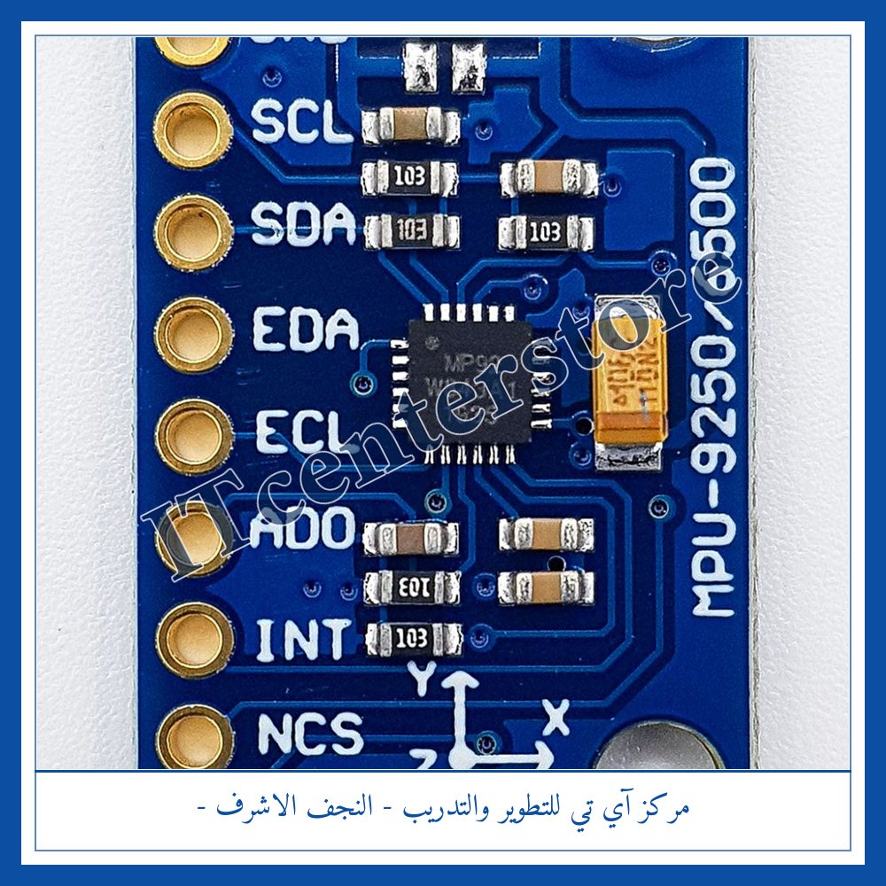 MPU9250 9-Axis Gyro + Accelerometer + Magnetometer Sensor | حساس 9 محاور MPU9250 (جايرو + تسارع + بوصلة)